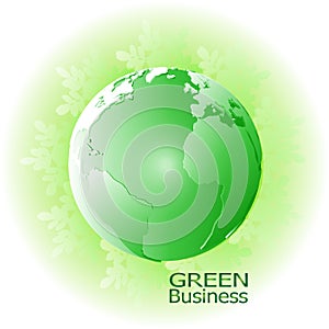 Green Business Background Vector Green Reflection
