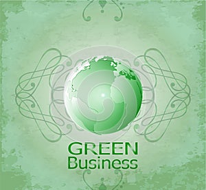 Green Business Background Vector green rustic background