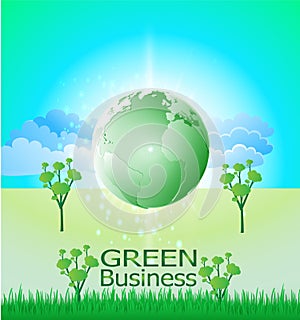 Green Business Background Vector_Our Bright New World