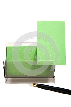 Green business card in a box (with space for text)