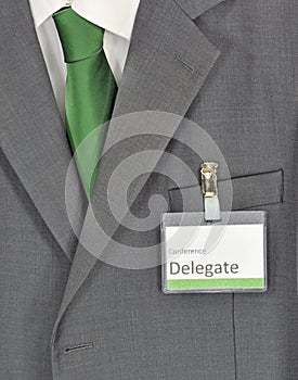 Green business concept with suit and tie