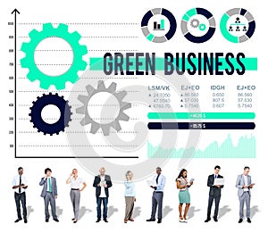 Green Business Environmental Conservation Finance Concept