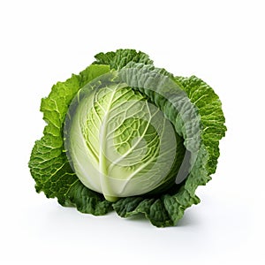 Isolated White Background Cabbage - Caras Ionut Style photo