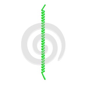 Green cable icon, cartoon style