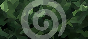 Green camo texture for stealth and concealment. Camouflage pattern with shades of green and black. Backdrop. Wide banner photo