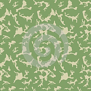 Green Camouflage pattern background. Classic army clothing style.