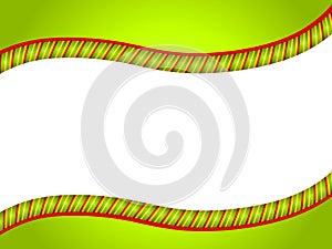 Green Candy Cane Swoosh Border