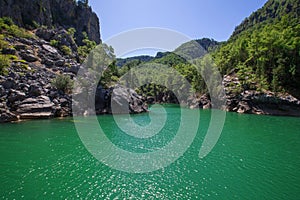 `Green Canyon`, Turkey. mountain lakes with green fresh water