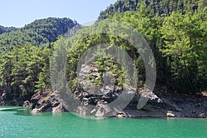 `Green Canyon`, Turkey. mountain lakes with green fresh water