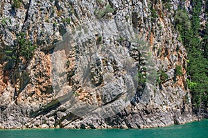 `Green Canyon`, Turkey. mountain lakes with green fresh water