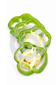 Green capsicum rings