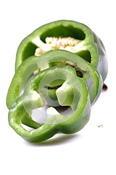 Green capsicum rings