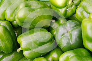 Green capsicums