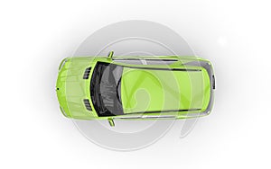 Green Car - Top View