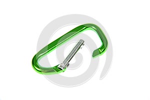 Green carabiner