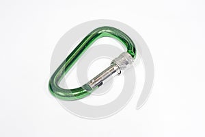 Green carabiner