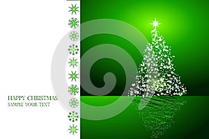 Green card design Christmas vector