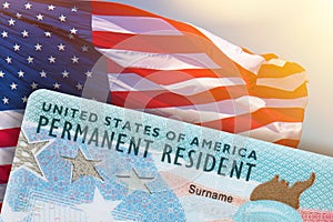 Green Card US Permanent resident card USA. Electronic Diversity Visa Lottery DV-2022 DV Lottery Results. United States of America.