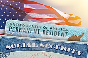 Green Card US Permanent resident USA and Social Security card. Electronic Diversity Visa Lottery DV-2022 DV Lottery Results. Unite