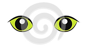 Green cat eyes icon