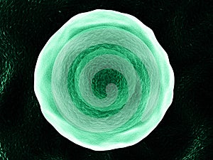 Green cell- 3D illustration