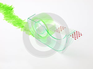 Green cellophane dispenser