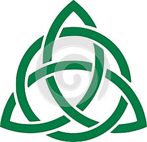 Green celtic knot photo