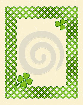 Green celtic style frame