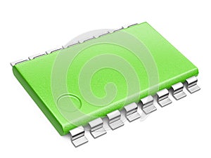 Green Central Processor unit concept. eco concept