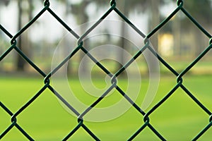 Green Chainlink Fence