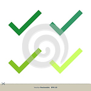 Green Check Mark Logo Template Illustration Design. Vector EPS 10