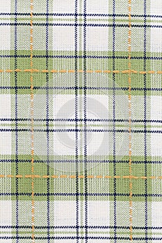 Green checked dish towel pattern