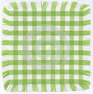 Green checkered fabric