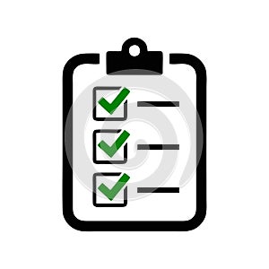 Green checklist icon.