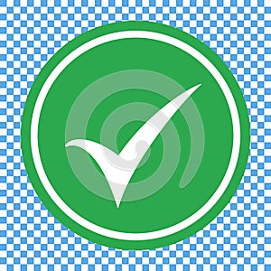 Green checklist icon, chec mark icon vector
