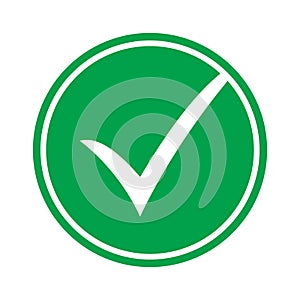 Green checklist icon, check mark icon vector