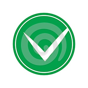 Green checklist icon, check mark icon vector