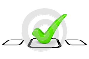 Green checkmark in checklist