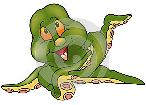 Green Cherful Octopus photo
