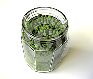 Green Chick Peas in Big Bottle