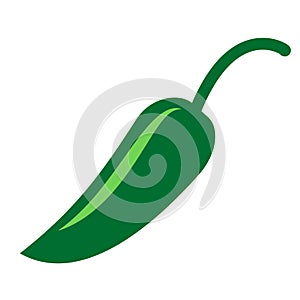 Green chili pepper simple art geometric illustration
