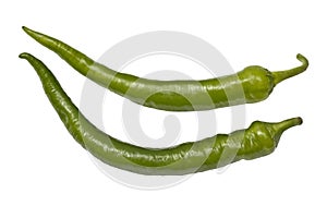 Green chili peppers