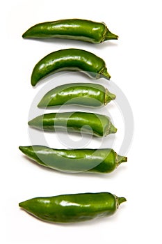 Green chili peppers