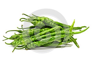 Green chilli peppers