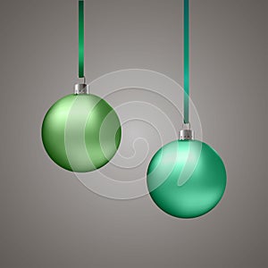 Green Christmas balls