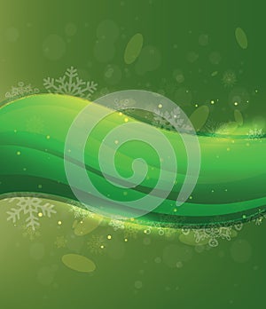 Green Christmas Card
