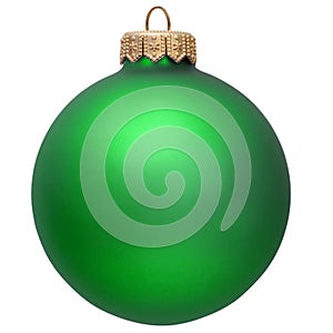 Green christmas ornament .