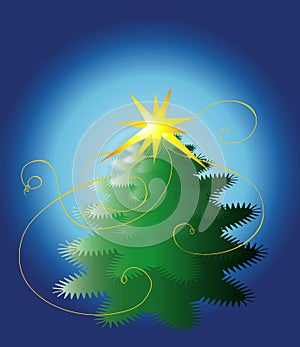 Green christmas tree