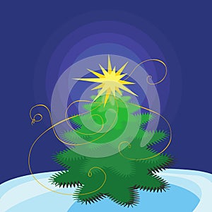 Green christmas tree