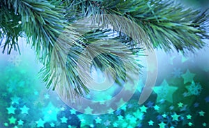 Green Christmas Tree Background